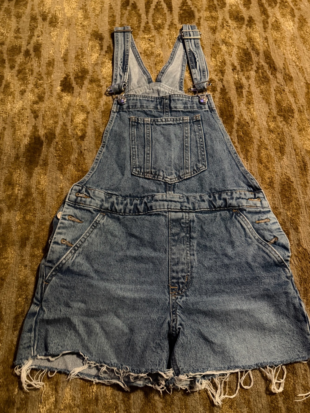 H&M Blue Denim Short Overalls for Women